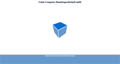 Desktop Screenshot of cubic-gmbh.de