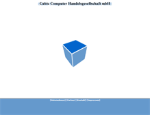 Tablet Screenshot of cubic-gmbh.de